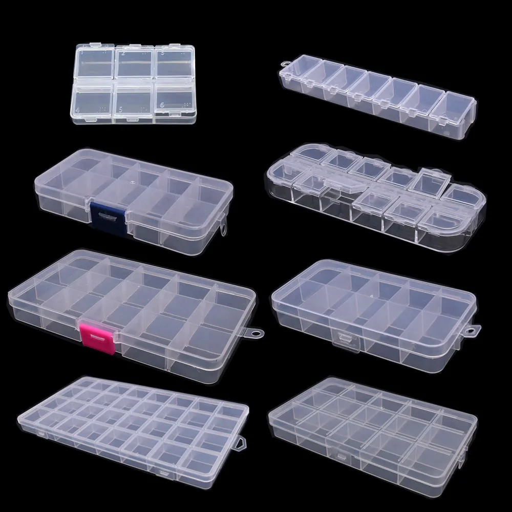 Jewelry Making Organizer - 6-32 مقصورات صندوق تخزين من البلاستيك