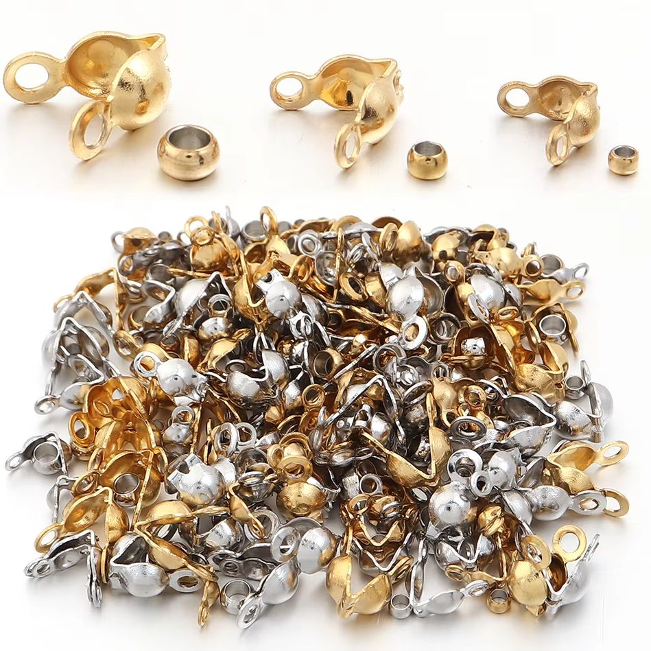 Jewelry Making Ideas - 40-200 قطعة من الخرز الفولاذي المقاوم