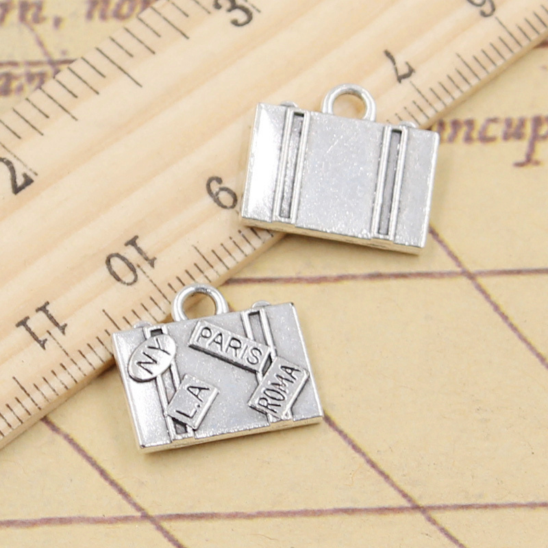 10 قطعة Charms حقائب السفر نيو - مراجعة Jewelry Making York وسعره